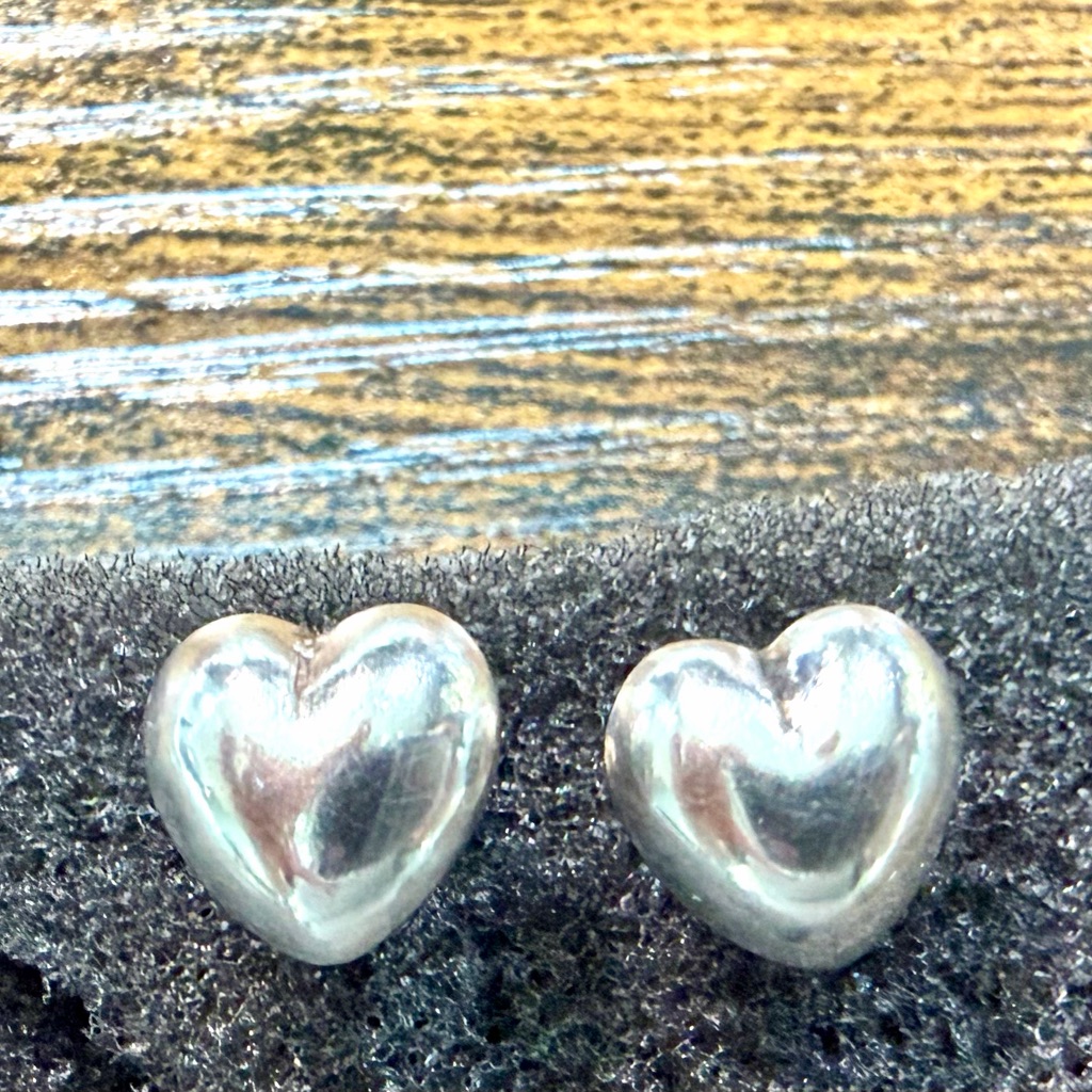 Chic Silver Heart Earrings